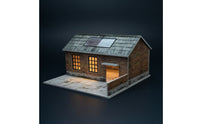 Building Model with Display Base Realistic Miniature Building Tabletop Scale Scene Model for Collectors