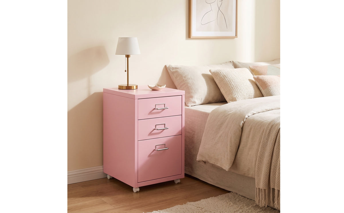 File Cabinet with Wheels Compact Under Desk Cabinet Heavy-Duty Furniture for Remote Workers, Students, Home Office, Bedroom, Dorm Room