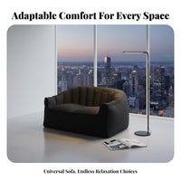 Soft Fabric Cover Highspine pouch Chair Fullfigure Support Ergonomic Foam Lounger Lightweight Lazy Sofa No Assembly Required for Students, Book Lovers, Bedroom, Living Room, literature corner, Home Office