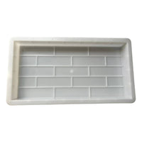 Wall Cap Mold Heavy Duty Plastic Mold with Brick Pattern Concrete Form Rigid Long-Lasting for DIYers, Retaining Walls