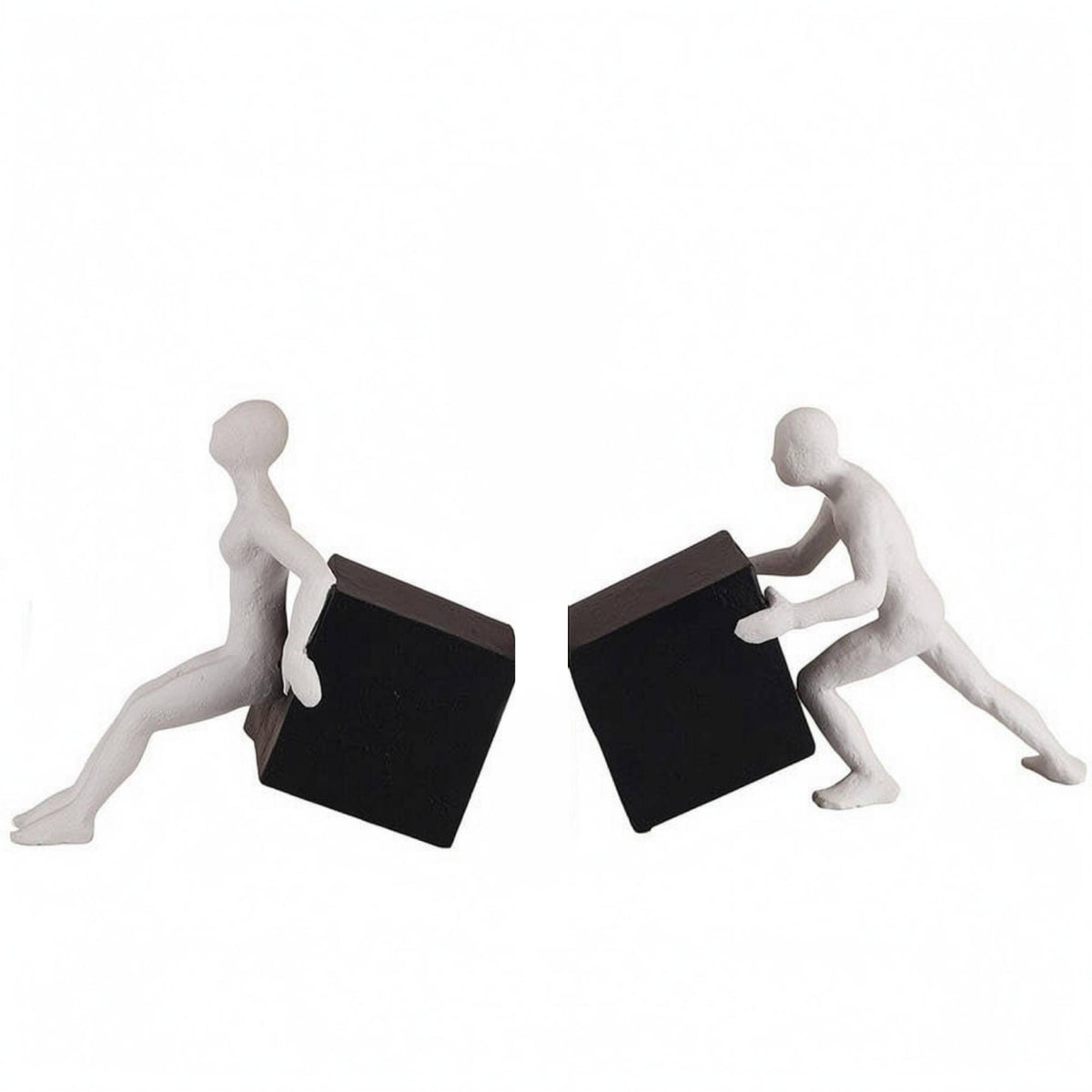 Abstract Figure Bookends Stable Human Figure Bookends Non-Slip Book Ends