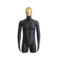 Male Mannequin with Arms Half-Body Mannequin Realistic Display Form for Retailers, Boutiques