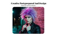 Mohawk Look Cockscomb Headpiece Colorful Design Themed Synthetic Headpiece Pre-Lookd Costume Accessory Easy to Wear for Performers, Cosplayers, Stage Performances, Cosplay Events, Halloween, Festivals