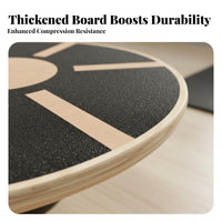 360° Rotation Wooden Balance Board Improves Posture Wobble Board Versatile Core Stability Disc Non-Slip Surface for Adults, Seniors, Athletes, Home Gym, Office, Standing Desk