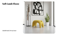 Feline-Shaped Bench Cartoon Creature Design Small Stool Creative and Playful Soft Upholstered Seat for Children, Adults, Hallway