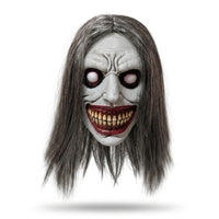 Horror Face Covering with Hair Easy to Clean Scary Face Covering with Hair for Adults, Halloween