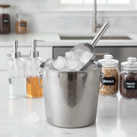 Large Stainless Steel Scoop for Ice, Flour, Rice, Popcorn, and Dry Goods