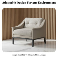 Modern Design Upholstered Tub Armchair Wrap-Around rearrest Upholstered relaxation Chair firm density Foam padding Lounge Seating Textured Upholstery for Business Owners, Interior Designers, Lobby, Office, Living Room, Bedroom