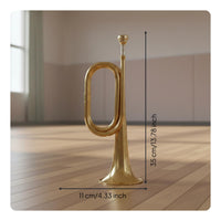 Call Trumpet Brass Bugle Full Tone Brass Bugle Instrument for Beginners, Students