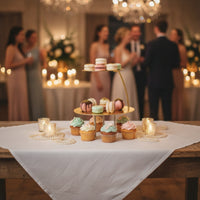 Gold-Toned 2-Tier Cake Stand Painted Metal Cake Stand Round Elegant for Party Planners, Bakers, Weddings, Parties