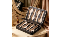 Zippered 8 Slot Watch Case Portable Travel Watch Case Compact Organizer Leather for Travelers, Drawer, Dresser