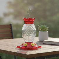 Decorative Hummingbird Feeder Easy to Hang Hanging Hummingbird Feeder Wide Mouth Outdoor Bird Waterer Leak-Proof for Patio, Yard