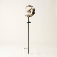 Garden Stake Light with Crescent Moon Warm White Fairy Moon Light LED for Yard