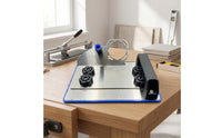 Wear-Resistant Angle Grinder Chamfering Guide Stainless Steel Chamfering Bracket with Base Plate Stable Tile Edge Chamfer Device Adjustable for Tilers, Masons, DIYers, Masonry Work, Woodworking