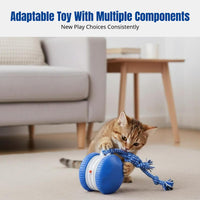 Pet Toy Ball, Durable Chew Toy with Rope, Interactive Bouncing Ball for Cats and Dogs, Random Color