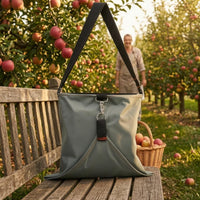 Wide Strap Fruit Picking Apron Front Clip Shoulder Apron Bag Reinforced Bottom Fruit Picking Bag Handsunrestricted