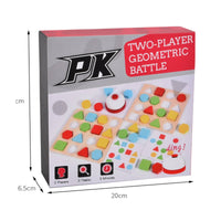 Two Player Geometric Battle Game Hand-Eye Coordination Shape Matching Block Game Interactive Geometric Matching Toy for Kids