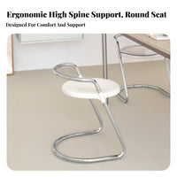 Light Luxury Design Transparent Invisible Chair Modern Aesthetic Transparent Side Chair Minimalist design Vanity Stool U-Shaped Backrest for Home Decor aficionados, Interior Designers, Young Adults, Vanity Area, Bedroom, Office