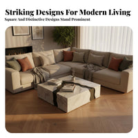 Split-Design Block Table Italian Aesthetic Living Room Furniture Luxury Design for Homeowners, Apartment Dwellers, Reception Area, Home