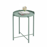 Multi-Purpose dual-level Round Drink Holder Stable Tripod Base Pedestal Drink Table Small Footprint Tea Stand Space-Saving for Mahjong participants, Game fans, Apartment Dwellers, Living Room, Next to Sofa, Bedroom, Balcony
