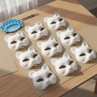 DIY Painting Face Covering Paint Your Own White Paper Pulp Face Covering Lightweight for Artists, Adults, Halloween, Art Projects, Birthday Parties