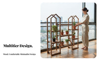 Floor-Standing Multi-Level Planter Stand Artistic Design Tree-Shaped Pot Stand Space-Saving Flower Rack Stable Construction for Gardeners, Homeowners, Apartment Dwellers, Balcony, Living Room, Bedroom, Office