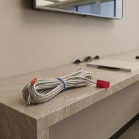Insulated Speaker Cable Bare Stripped Ends Speaker Wire Silver-Gray Audio Wiring Coiled