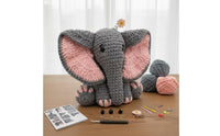 Elephant Crochet Kit Great Gift Idea Yarn Elephant Craft Kit Large Size Beginner Crochet Beginner Kit for Adults, Home Decoration