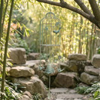 Birdcage Wind Chime Ornamental Wind Chime with Bell Outdoor for Patio, Balcony