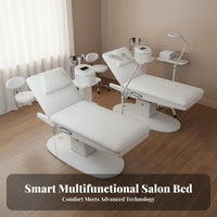 Handheld Controller Control Electric Beauty Bed Heavy-Duty Steel Frame Actuator Ized Facial Bed Ergonomic Design Adjustable Massage Table Skin-Friendly Upholstery for Lash Technicians, Estheticians, Medical Aestheticians, Medical Facility