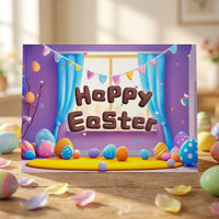 10 Pieces Easter Greeting Cards Happy Easter Cards Paper for Christians, Children, Gift Giving, Spring Celebration