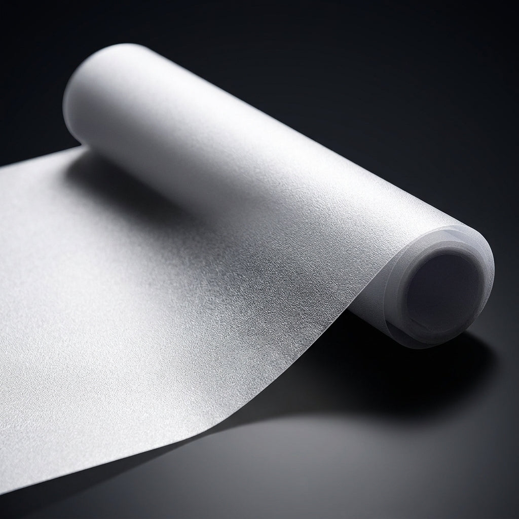 Window Film for Frosted Privacy in Your Home Office or Living Room, Opaque PET Material with No Glue, Pure White Frosted Style, Tool Included