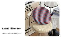 Memory Foam Round Seat Cushion Non-Slip Round Chair Cushion All-Season Use for Office Workers, Homeowners, Bay Window, Bar, Kitchen
