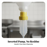 Large Capacity Hanging Sauce Dispenser Easy to Refill Commercial Sauce Pump for Restaurant Owners, Caterers, Concession Stands, Buffet Lines