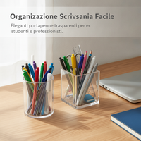 INS Style Acrylic Transparent Pen Holder for Desk Organization
