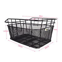 Rear Cycle Carrier Basket Multi Purpose Cycle Basket with Net for Commuters, Commuting