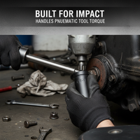 1/2-inch Drive Deep Impact Socket Set, Metric, 12.7mm, Single Head, Phosphated Finish