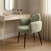 Dressing Chair Padded Seat Upholstered Makeup Stool Dark Finish Household Seating for Desk