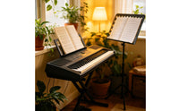 Double Keyboard Stand Sturdy Steel Two-Tier Keyboard Stand Non-Slip Feet Instrument Support for Studio