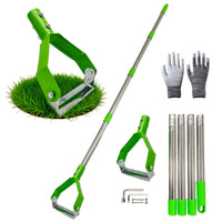 Garden Weeding Tool Stainless Steel Weeder with Long Handle Sharpen Manual Vegetation Remover for Patio