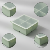 Ice Cube Tray with Lid, Small Square Ice Mold for Home Kitchen, Food-Grade Silicone Ice Maker
