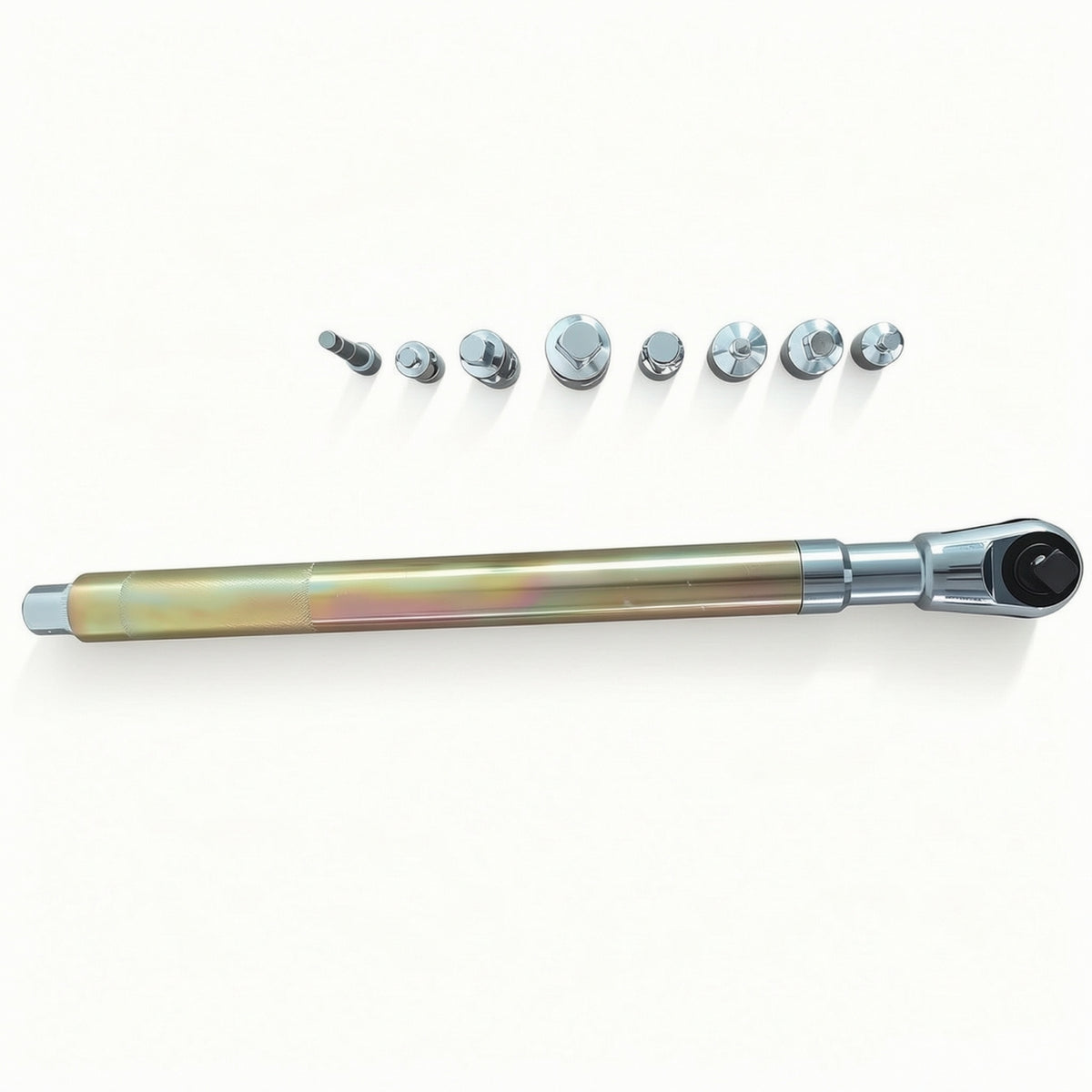 Ratchet Wrench with Sockets Chrome coating 1/2 Inch  Drive Ratchet Wrench Reversible Socket Set for Home Mechanics, Automotive Repair