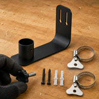 304 Stainless Steel Bird Feeder Bracket Coated Wall Mount Bracket L-Shaped Mounting Plate Slotted Holes
