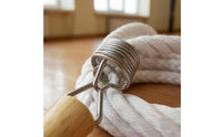 Wear-Resistant Cotton Braided Jump Rope Thick Wooden Handle Jump Rope