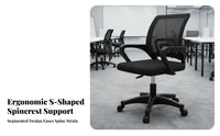 Highspine Mesh Chair with Headrest Adjustable Height Ergonomic Mesh Rotate Chair Thick Padded Padding Effortless Rolling Casters