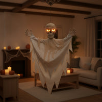 Mummy Specters with Glowing Eyes Creepy Hanging Specters Decoration Outdoor Hanging Mummy for Homeowners, Porch, Doorway