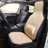 Backrest Cushion Breathable Cushion with Bamboo Slats Cooling for Drivers, Commuters, Road Trips