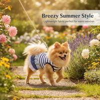 Pet Dog Summer Dress with Leash Ring for Small Dogs - Teddy, Bichon, Chihuahua