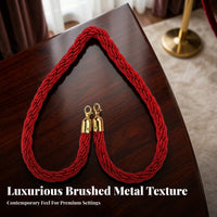 Metal Clip Hardware Queue Barrier Rope Gold-Tone Rope Connector