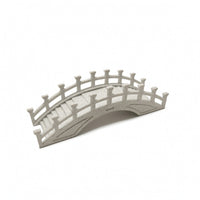 Stone-Look Miniature Arch Bridge with Railings Indoor Miniature Arched Bridge Japanese Decoration Oriental-Style for Collectors